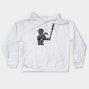 Love Softball For Fan Kids Hoodie